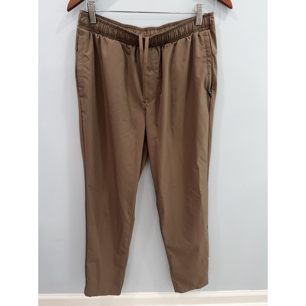 DSG Men's Agility Cinch Jogger Pants Tan Medium Stretch Athletic Performance EUC